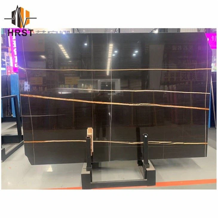 Marbre Noir Sahara Marmo Nero Tunisi Slabs