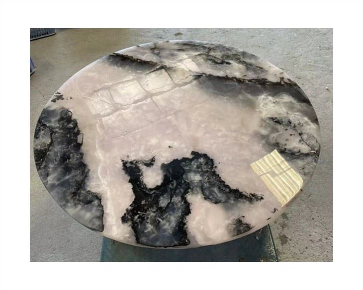 Pink Onyx With Black Veins Table