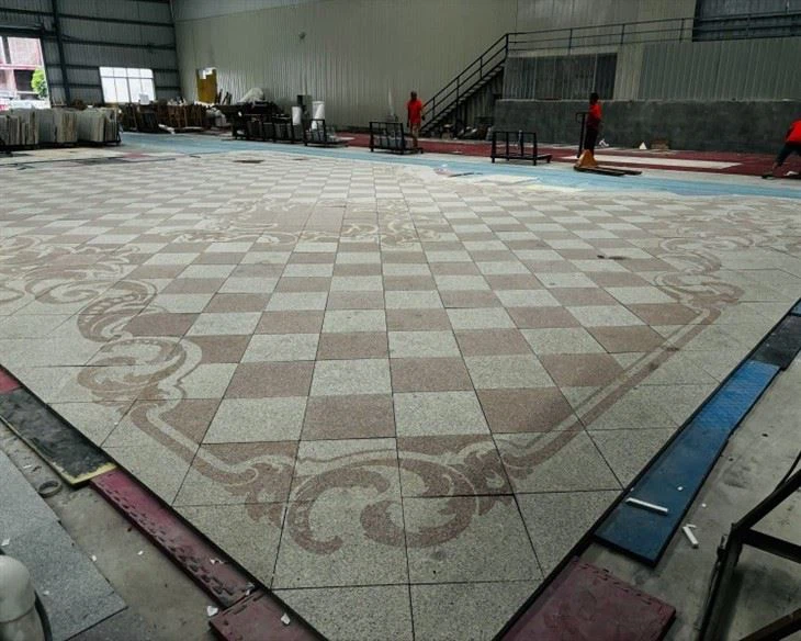 Chrysanthemum Yellow Granite And Shidao Red Granite Outdoor Flooring